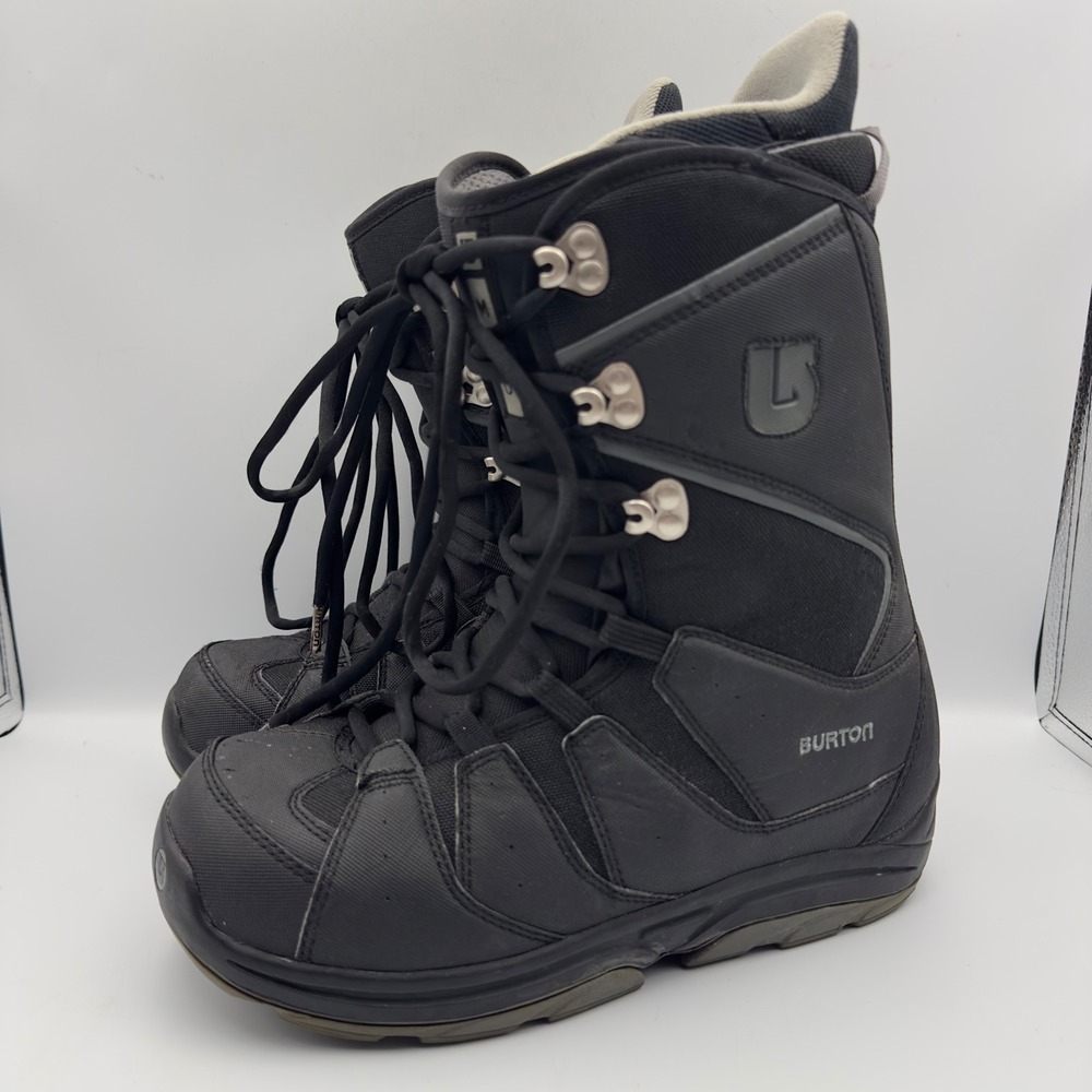 Burton Moto Mens Snowboard Boots Black Size 9.5 Traditional Lace All Mountain